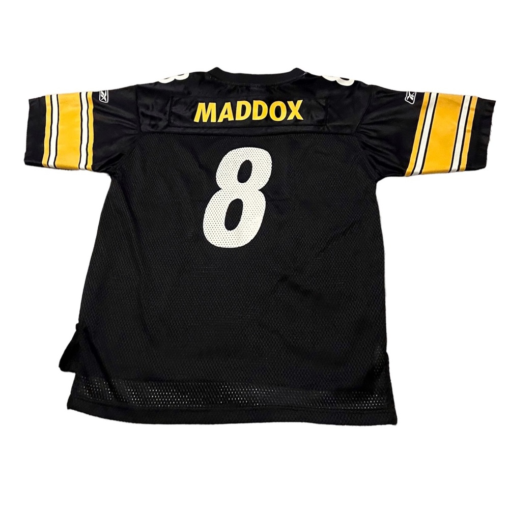 Reebok Pittsburgh Steelers #8 Maddox Youth XL Black Jersey EUC